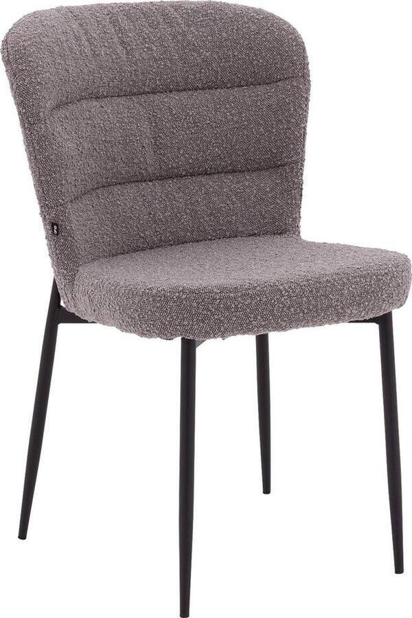 Goossens Basic Goossens Eetkamerstoel Onno Zonder Armleuning Stof Bruin