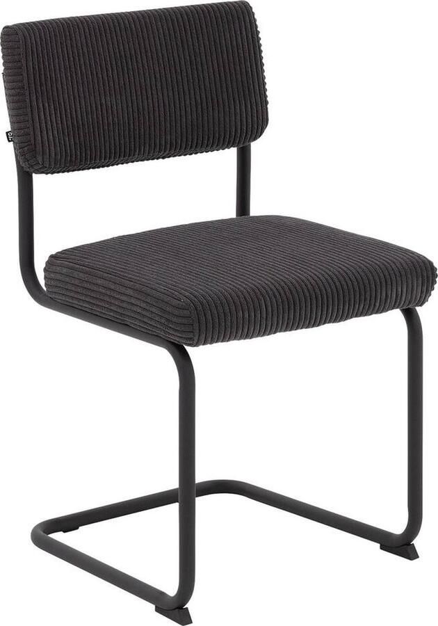 Goossens Basic Goossens Eetkamerstoel Zion Zonder Armleuning Stof Grijs