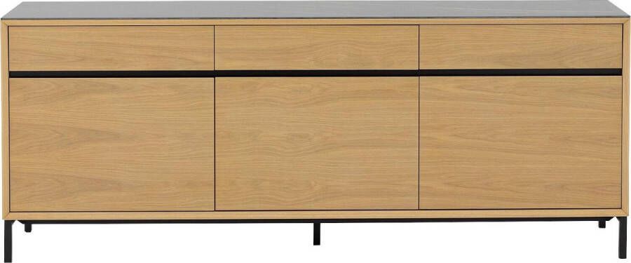 Goossens Dressoir Mundi 3 Deuren 3 Laden Hout Wit