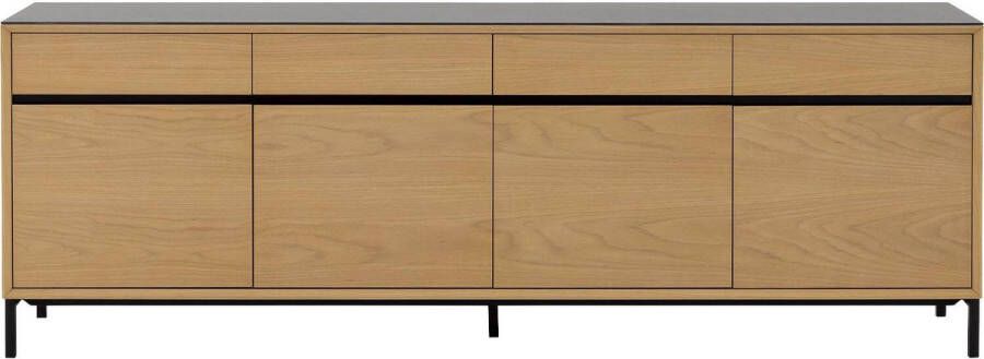 Goossens Dressoir Mundi 4 Deuren 4 Laden Hout Wit
