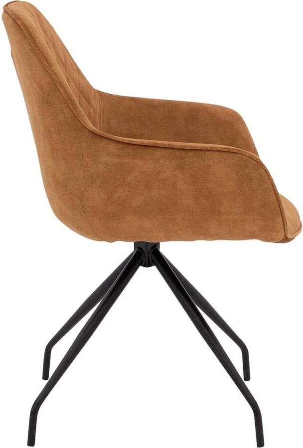 Goossens Eetkamerstoel Ebi Met Armleuning Velvet Geel - Foto 2