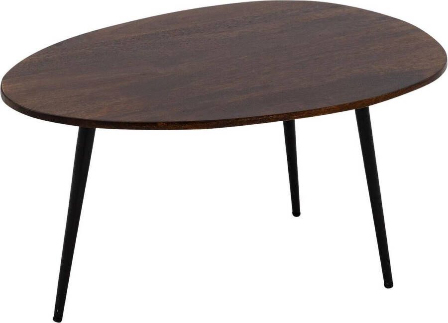 Goossens Enzo Salontafel Hout 70 x 35 x 50 cm Ovaal
