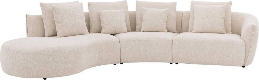 Goossens Fay Hoekbank Stof Wit 395 x 85 x 220 cm