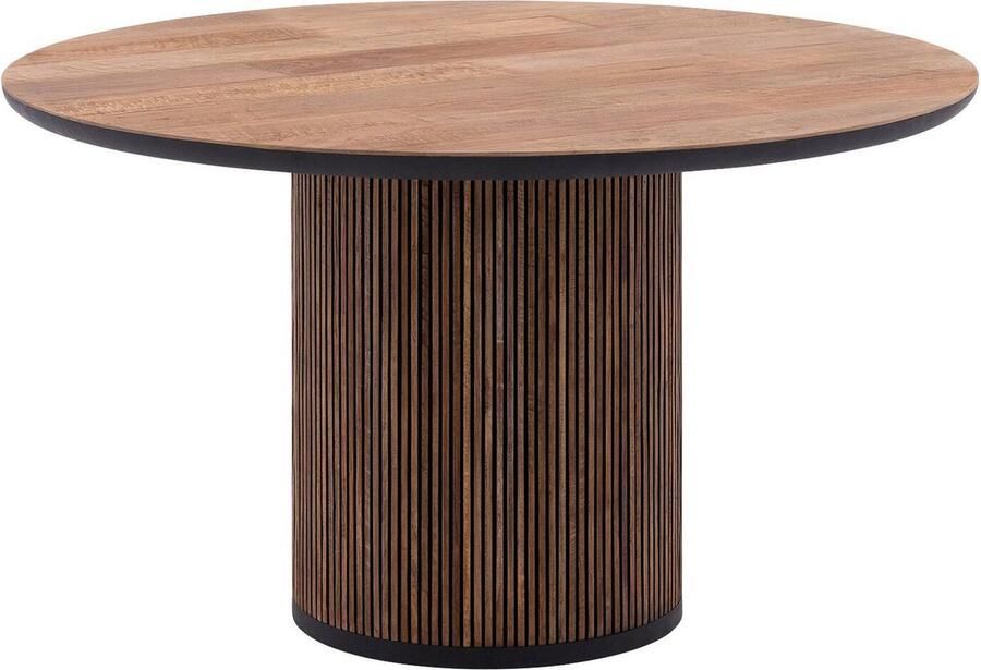 Goossens Adel Eettafel Hout 130 x 78 x 130 cm Rond bruin