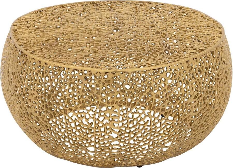 Goossens Agot Salontafel Aluminium 80 x 41 x 80 cm Rond goud