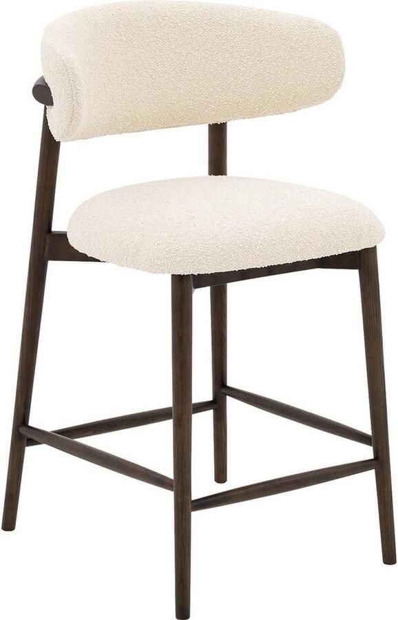 Goossens Counterstoel Diede Counterstoel bruin Boucle zonder