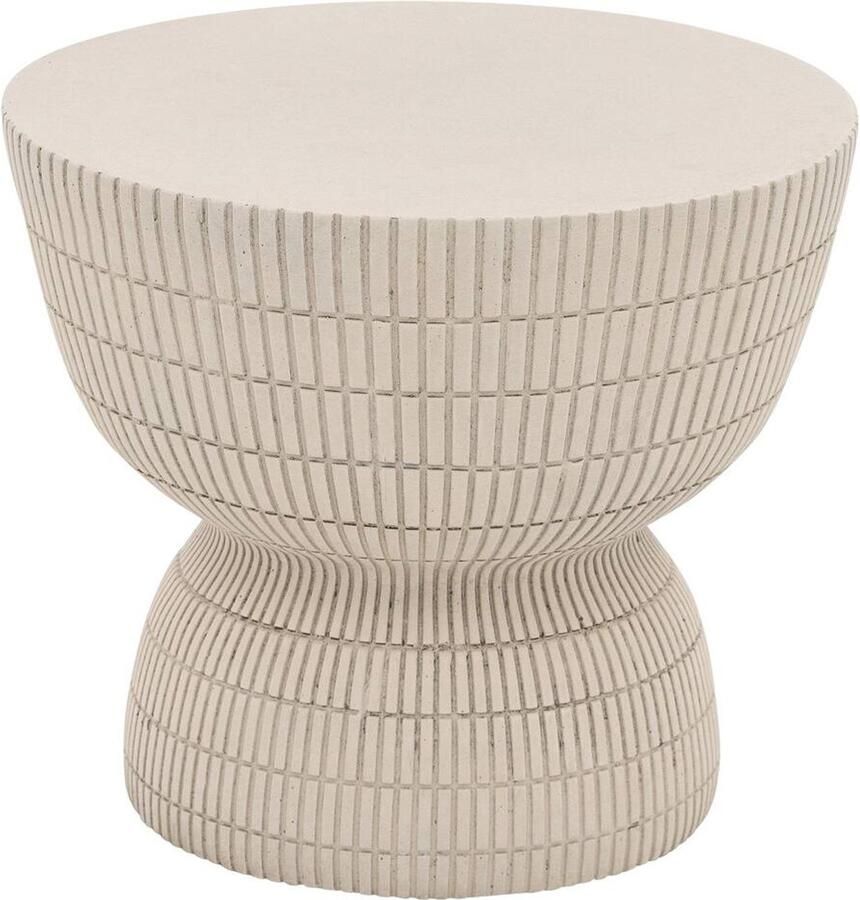 Goossens Bereta Bijzettafel Beton 40 x 35 x 40 cm Rond bruin