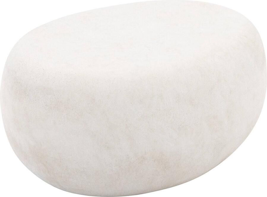 Goossens Bijzettafel Pebble Beton wit 65 x 31 x 49 cm