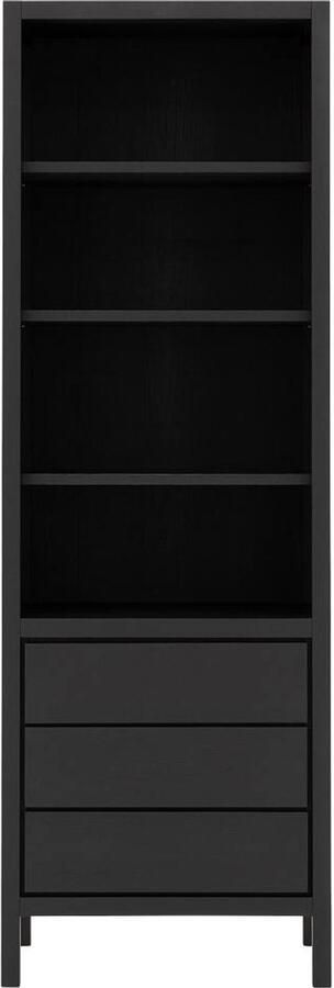 Goossens Boekenkast Sira Line 3 Laden 4 Open Vakken Hout Grijs