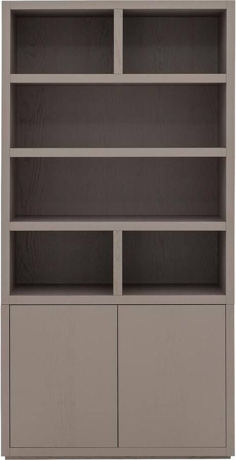 Goossens Buffetkast Barcelona 2 Deuren 6 Open Vakken Hout Bruin