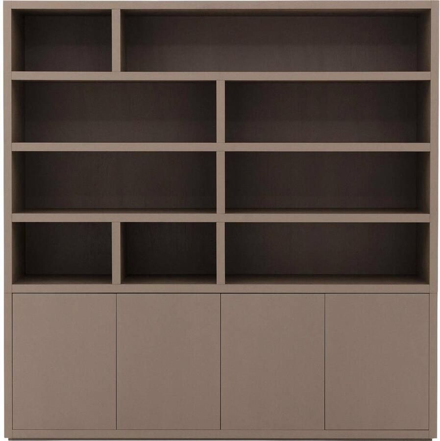 Goossens Buffetkast Barcelona 4 Deuren 9 Open Vakken Hout Bruin