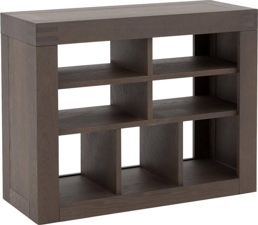 Goossens Bijzetelement Clear hout eiken donker bruin stijlvol landelijk 100 x 79 x 40 cm