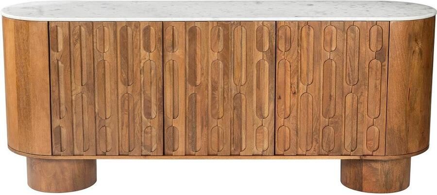 Goossens Dressoir Arvid 3 Deuren Hout Bruin