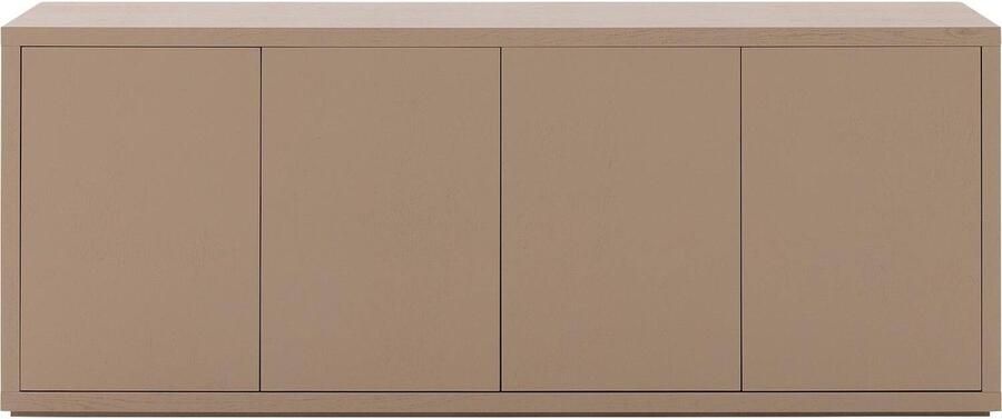 Goossens Dressoir Barcelona 4 Deuren Hout Grijs