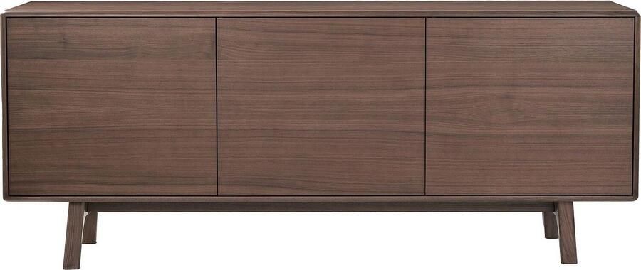 Goossens Basic Goossens Dressoir Emilie 3 Deuren Hout Noten