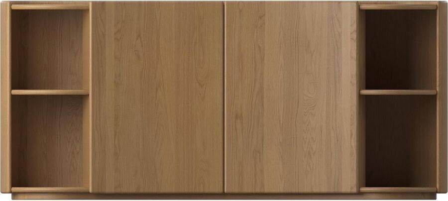 Goossens Dressoir Lucy 2 Deuren Met 4 Open Vakken Hout Blank