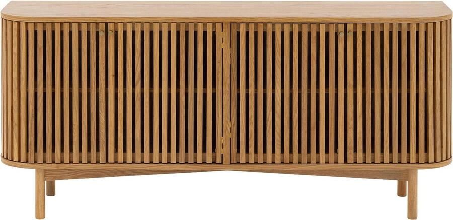 Goossens Basic Goossens Dressoir Soho 4 Deuren Hout Blank