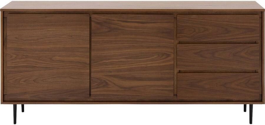 Goossens Dressoir Trani 2 Deuren 3 Laden Hout Bruin