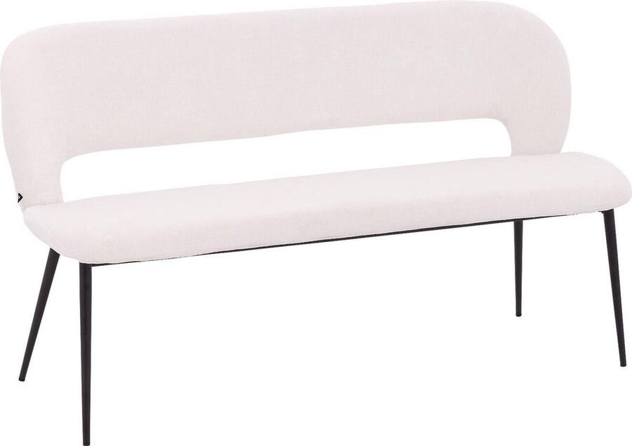 Goossens Basic Goossens Eetkamerstoel Remon Zonder Armleuning Stof Wit