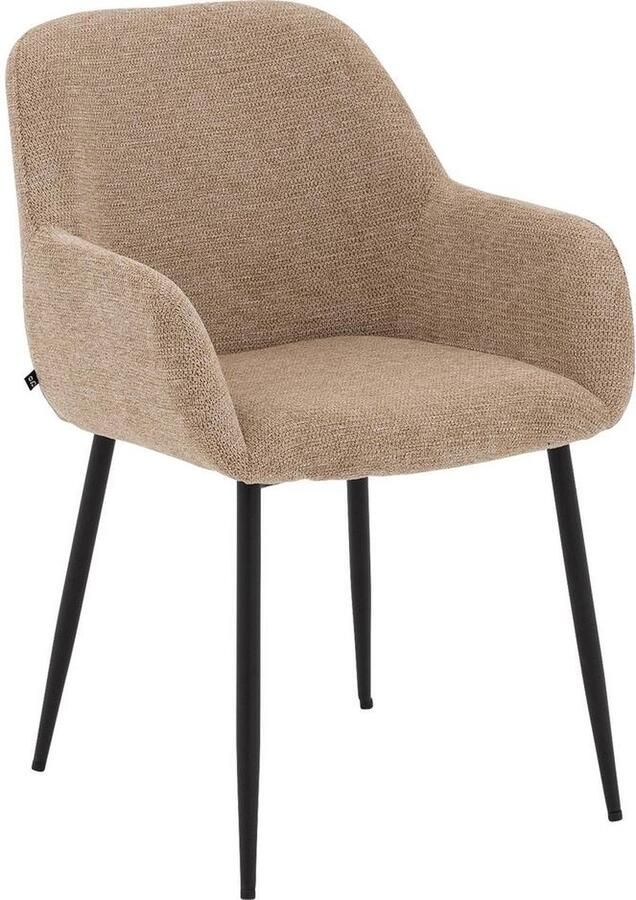 Goossens Eetkamerstoel Anneleuning Textiel met armleuning