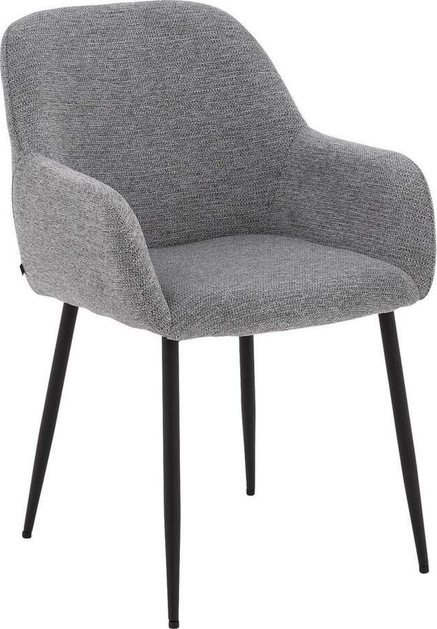 Goossens Eetkamerstoel Anneleuning Textiel met armleuning