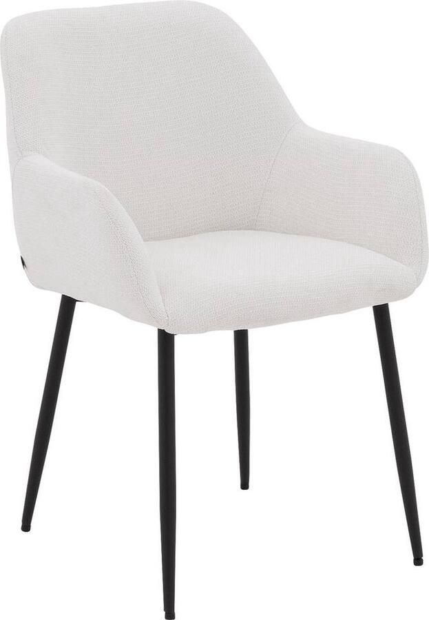 Goossens Eetkamerstoel Anneleuning Textiel met armleuning