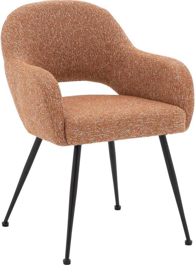 Goossens Eetkamerstoel Briggenleuning Textiel met armleuning