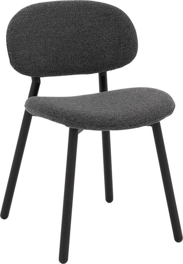 Goossens Basic Goossens Eetkamerstoel Change Zonder Armleuning Stof Grijs