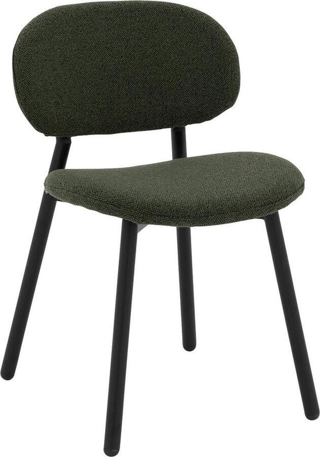 Goossens Basic Goossens Eetkamerstoel Change Zonder Armleuning Stof Groen