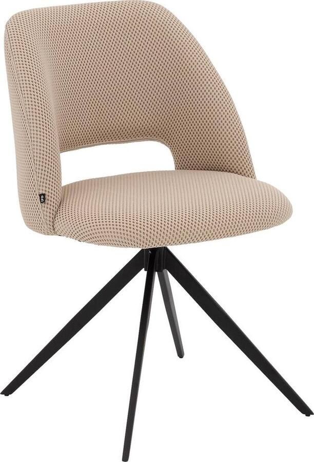 Goossens Eetkamerstoel Demileuning Textiel zonder armleuning
