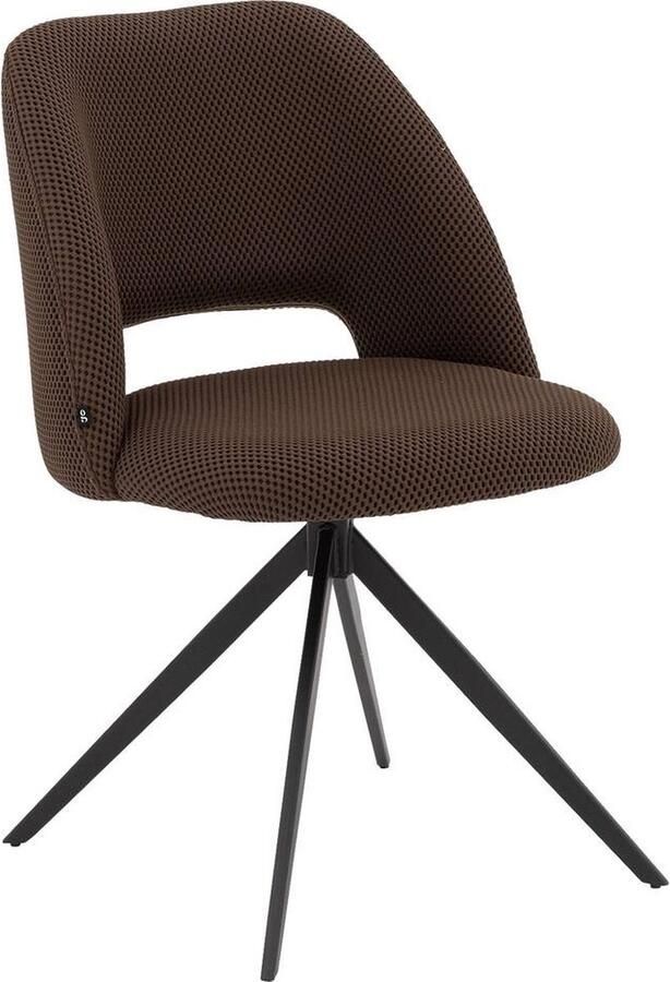 Goossens Eetkamerstoel Demileuning Textiel zonder armleuning