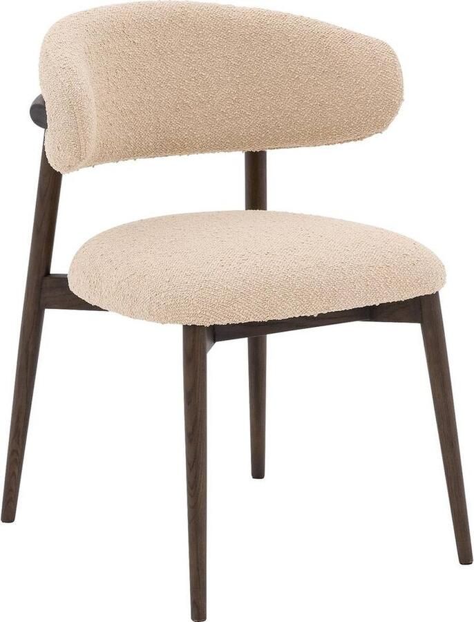 Goossens Eetkamerstoel Diedeleuning Boucle zonder armleuning