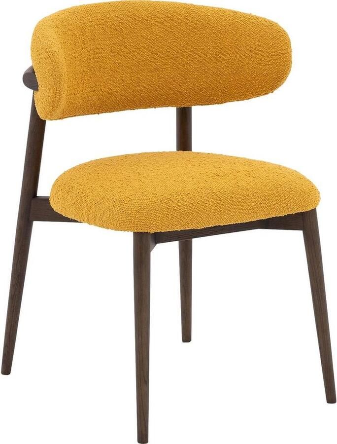 Goossens Eetkamerstoel Diedeleuning Boucle zonder armleuning