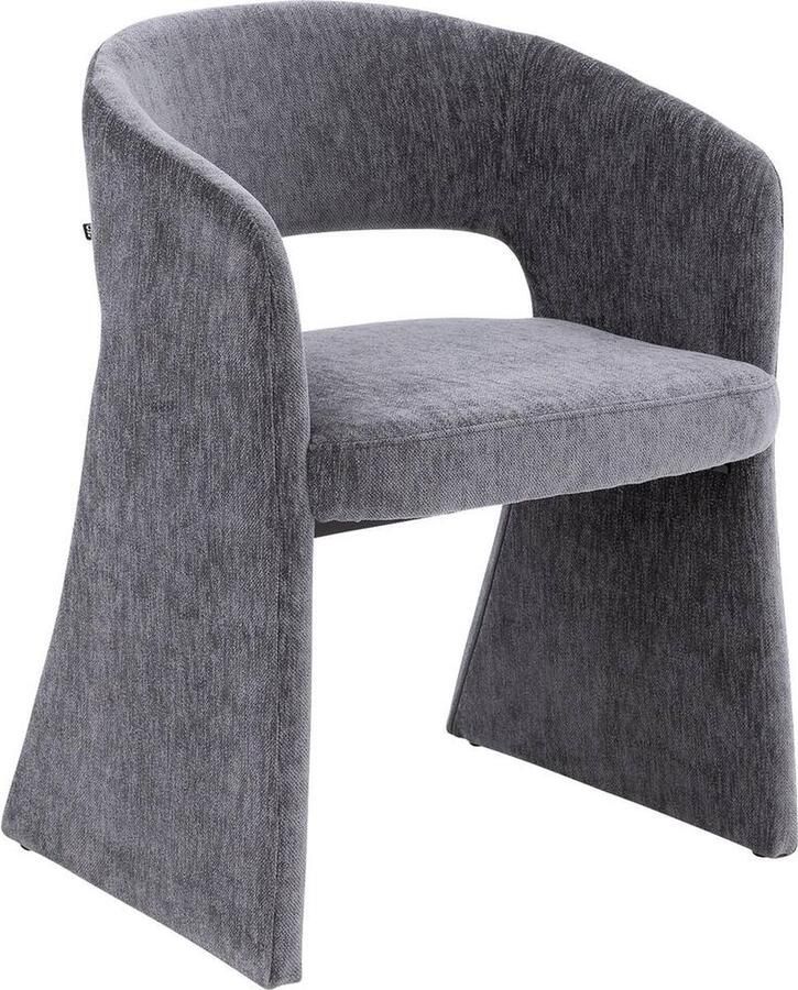 Goossens Eetkamerstoel Estate Met Armleuning Stof Grijs