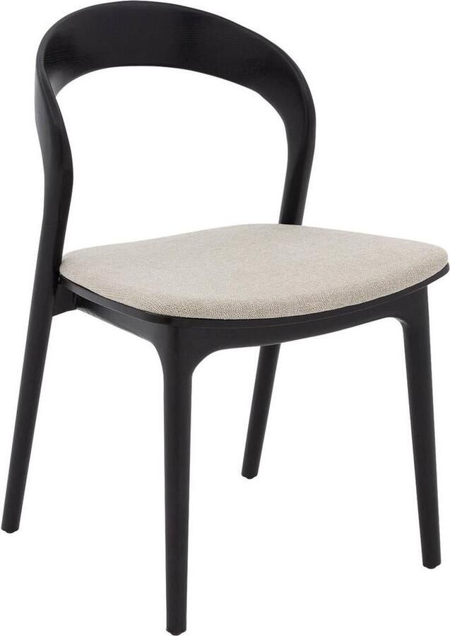 Goossens Eetkamerstoel Graaf Zonder Armleuning Stof Grijs