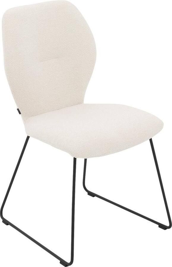 Goossens Eetkamerstoel Hera Zonder Armleuning Stof Beige Spinpoot rechte poot 360gr draaibaar returnfunctie - Foto 2