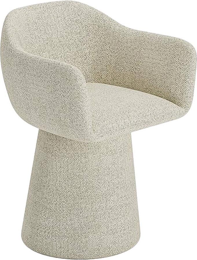 Goossens Eetkamerstoel Liselot Met Armleuning Stof Bruin