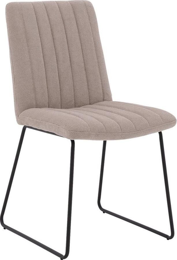 Goossens Eetkamerstoel Manta Zonder Armleuning Stof Bruin