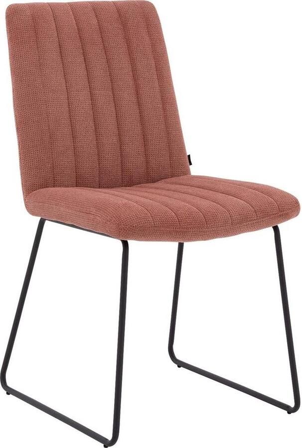Goossens Eetkamerstoel Manta Zonder Armleuning Stof Roze