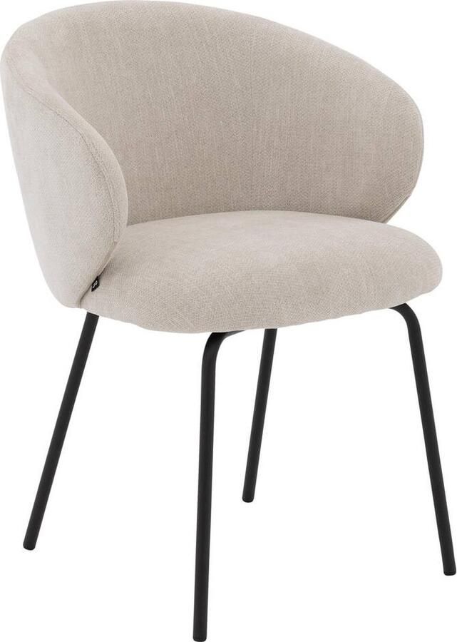 Goossens Eetkamerstoel Noomileuning Textiel met armleuning - Foto 4