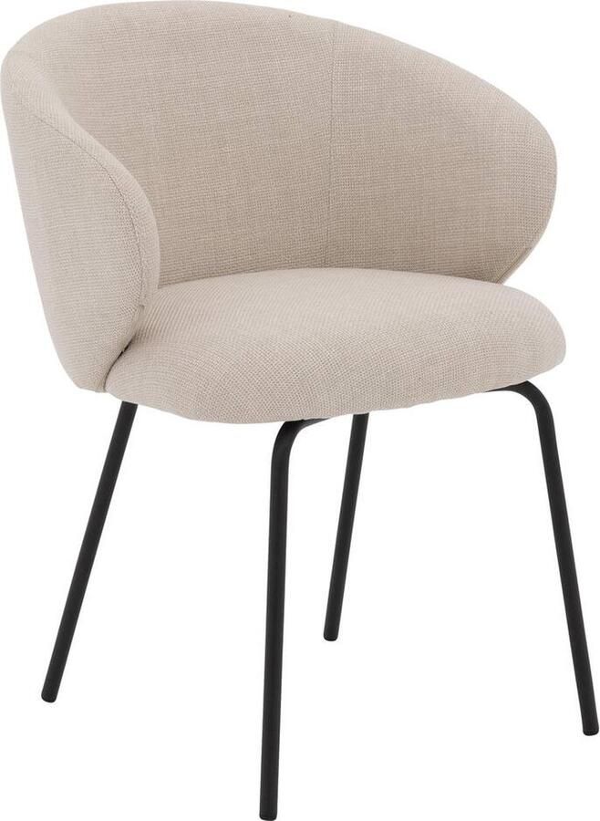 Goossens Eetkamerstoel Noomileuning Textiel met armleuning - Foto 3