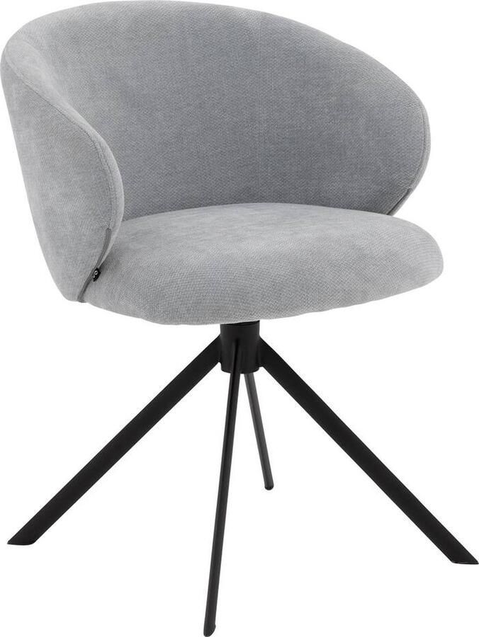 Goossens Eetkamerstoel Noomileuning Textiel met armleuning