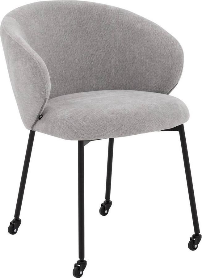 Goossens Eetkamerstoel Noomileuning Textiel met armleuning - Foto 2