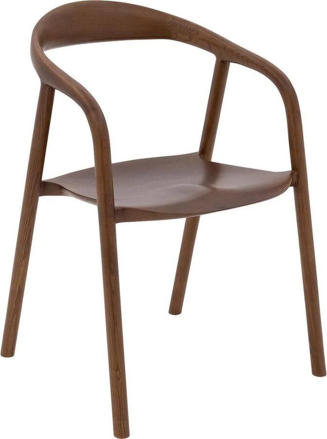 Goossens Eetkamerstoel Prins Met Armleuning Hout Bruin