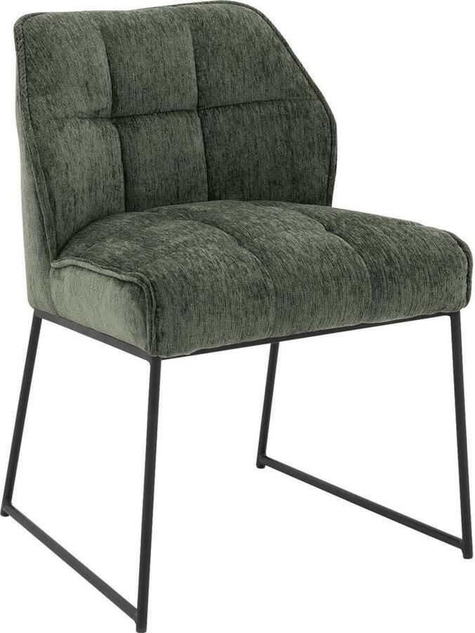 Goossens Eetkamerstoel Ronnie Zonder Armleuning Stof Grijs