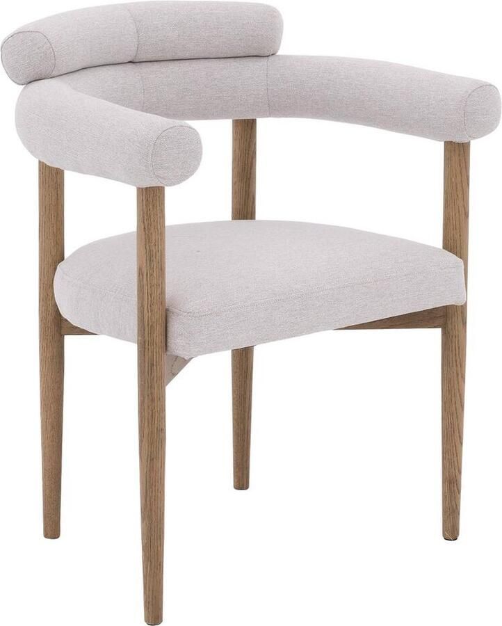 Goossens Eetkamerstoel Splinterleuning Textiel met armleuning