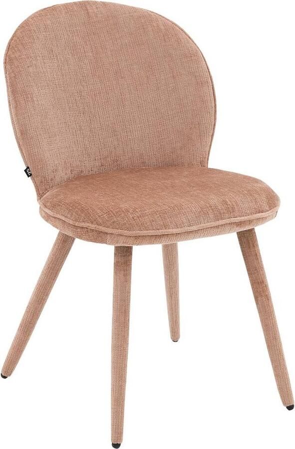 Goossens Eetkamerstoel Svend Zonder Armleuning Stof Roze