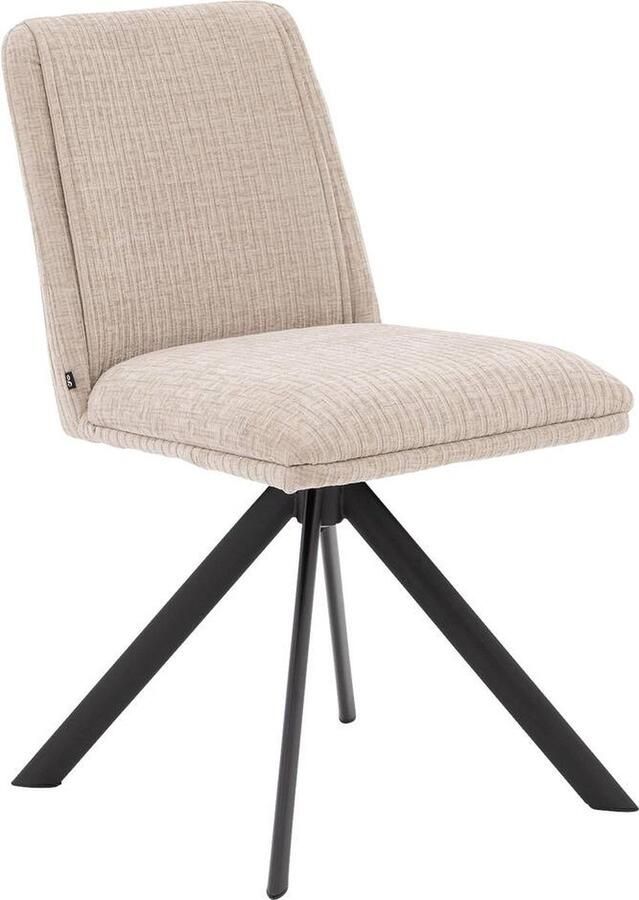 Goossens Eetkamerstoel Ysmayleuning Textiel zonder armleuning