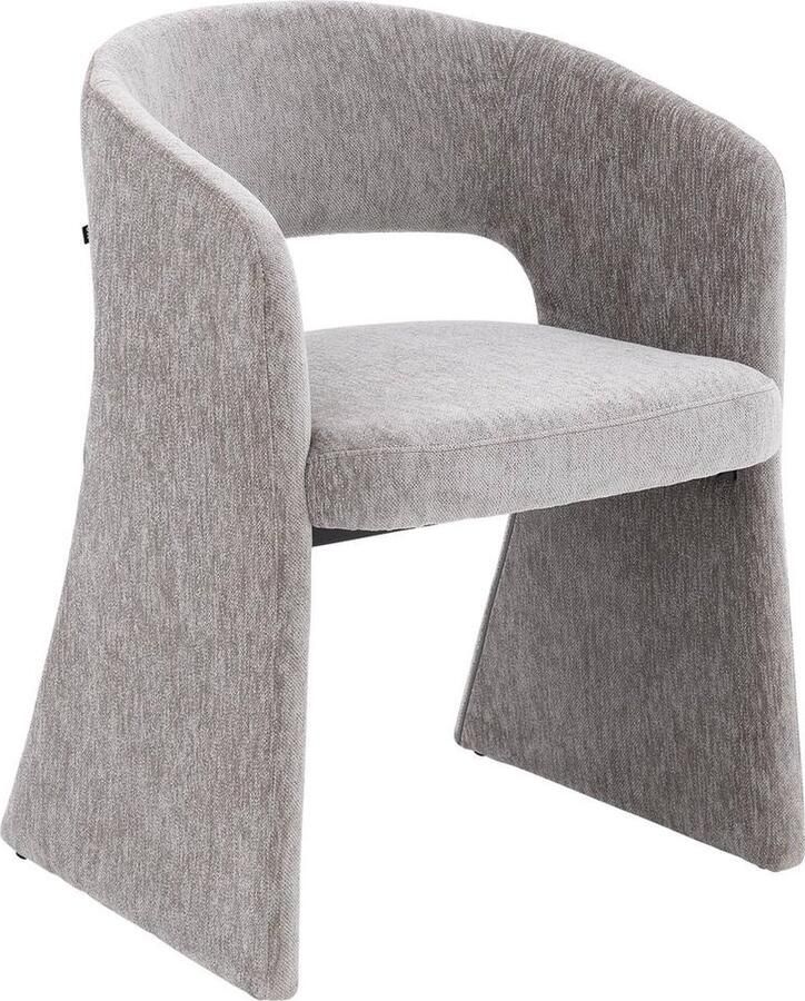 Goossens Eetkamerstoel Estate Met Armleuning Stof Bruin