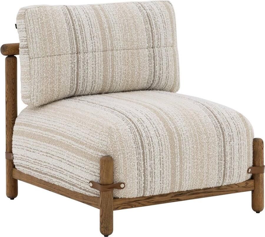 Goossens Fauteuil Billy Stof Bruin